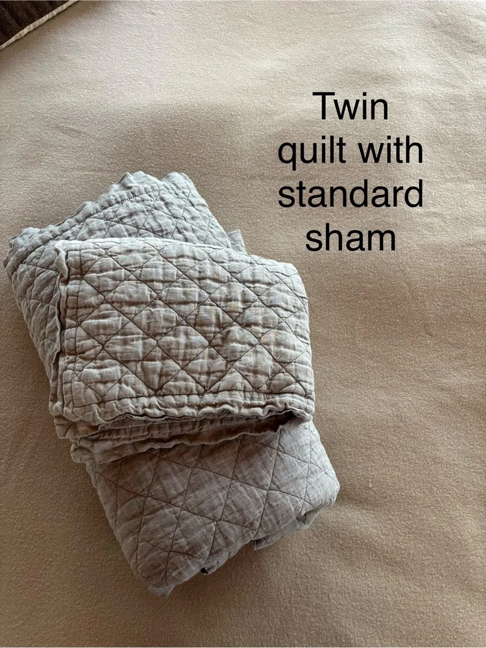 Pottery Barn Linen Quilt and Sham